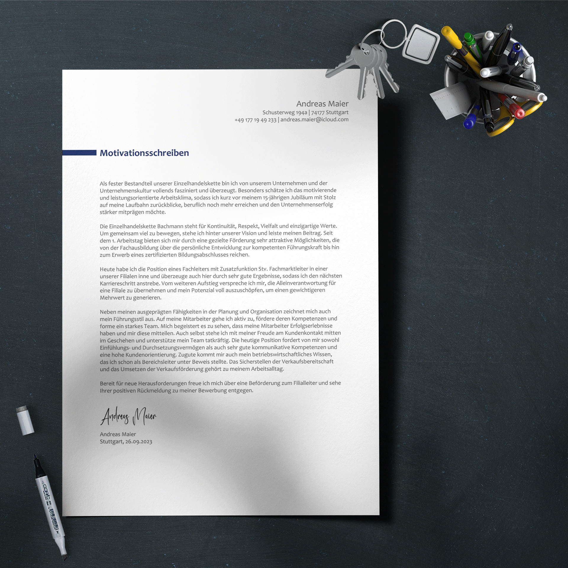 Motivationsschreiben Akademiker & Führungskräfte