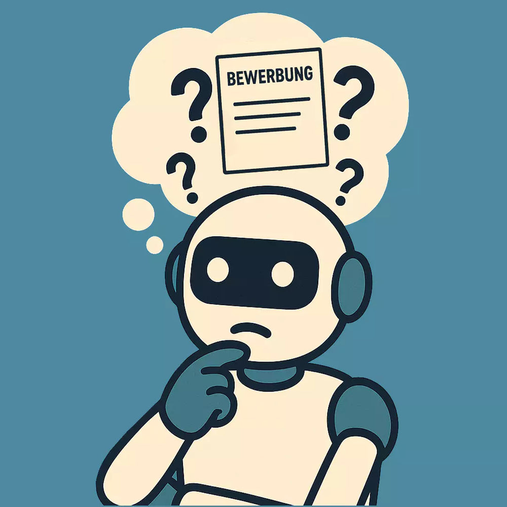 KI Roboter denkt über Bewerbung nach 