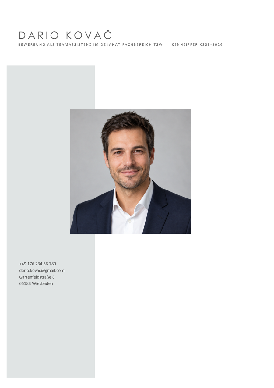 Professionelle Bewerbung von Bewerbung Schreiber, Seite 1