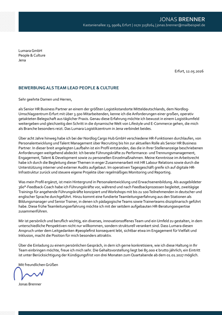 Professionelle Bewerbung von Bewerbung Schreiber, Beispiel 2, Seite 2
