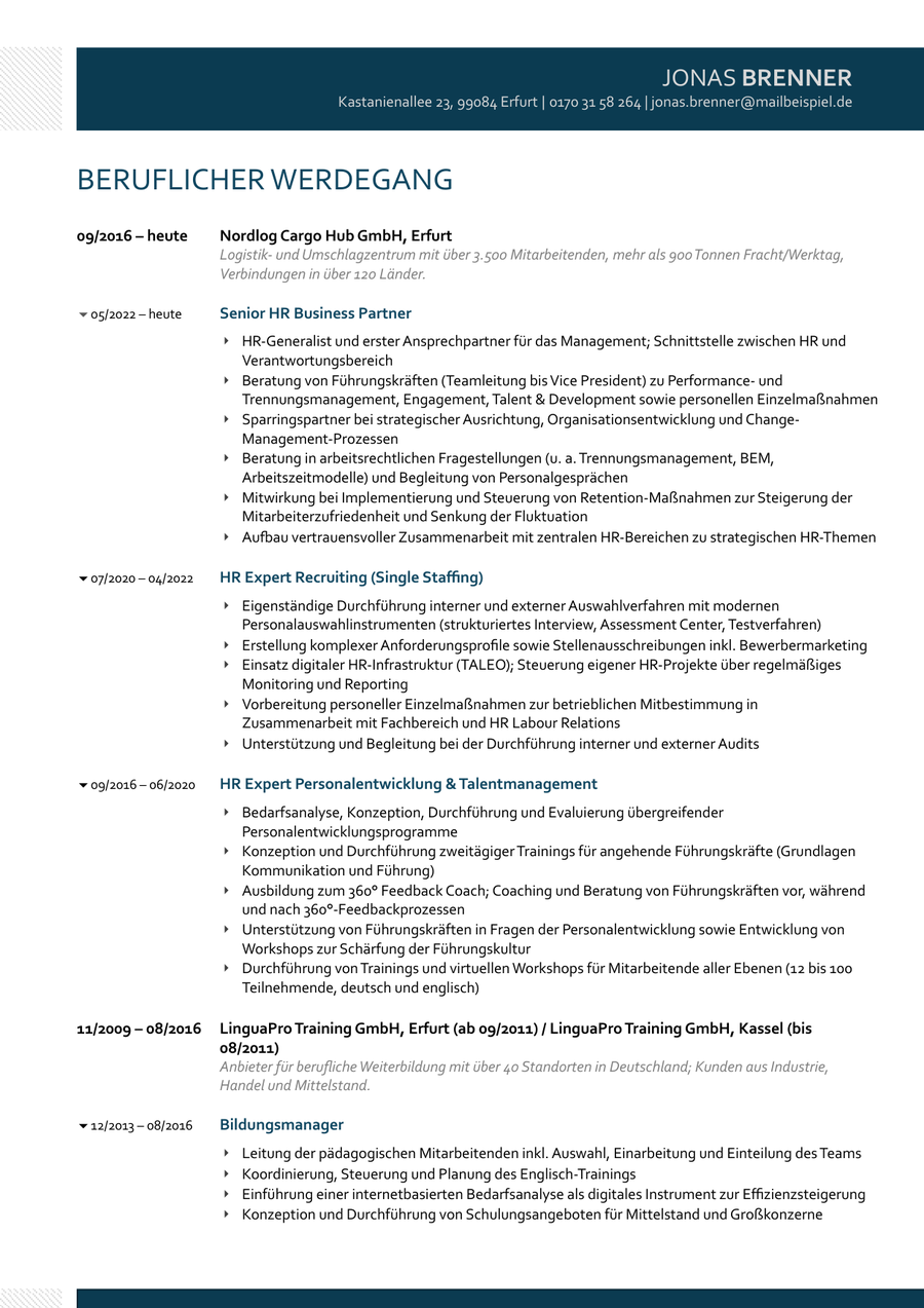 Professionelle Bewerbung von Bewerbung Schreiber, Beispiel 2, Seite 4