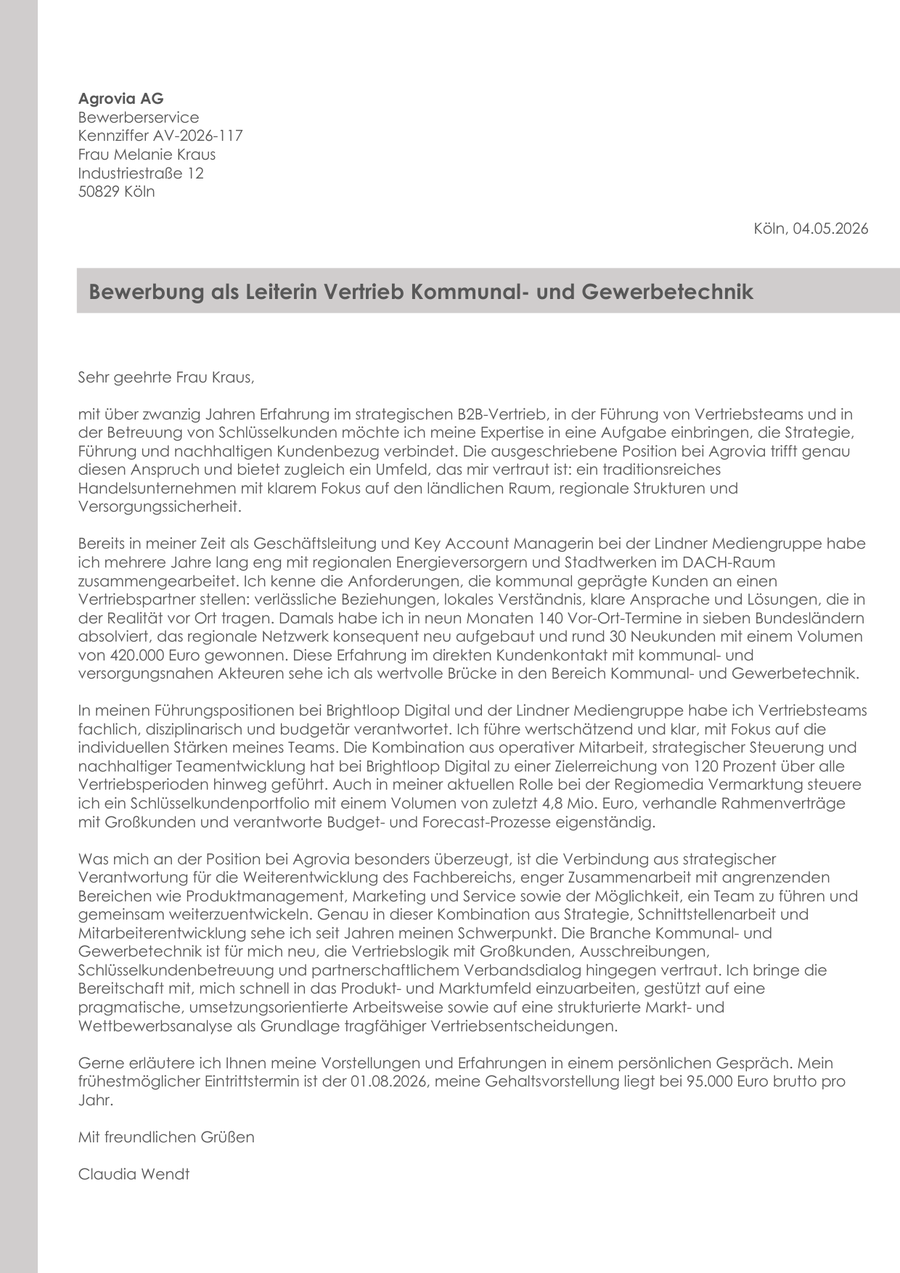 Professionelle Bewerbung von Bewerbung Schreiber, Beispiel 3, Seite 2