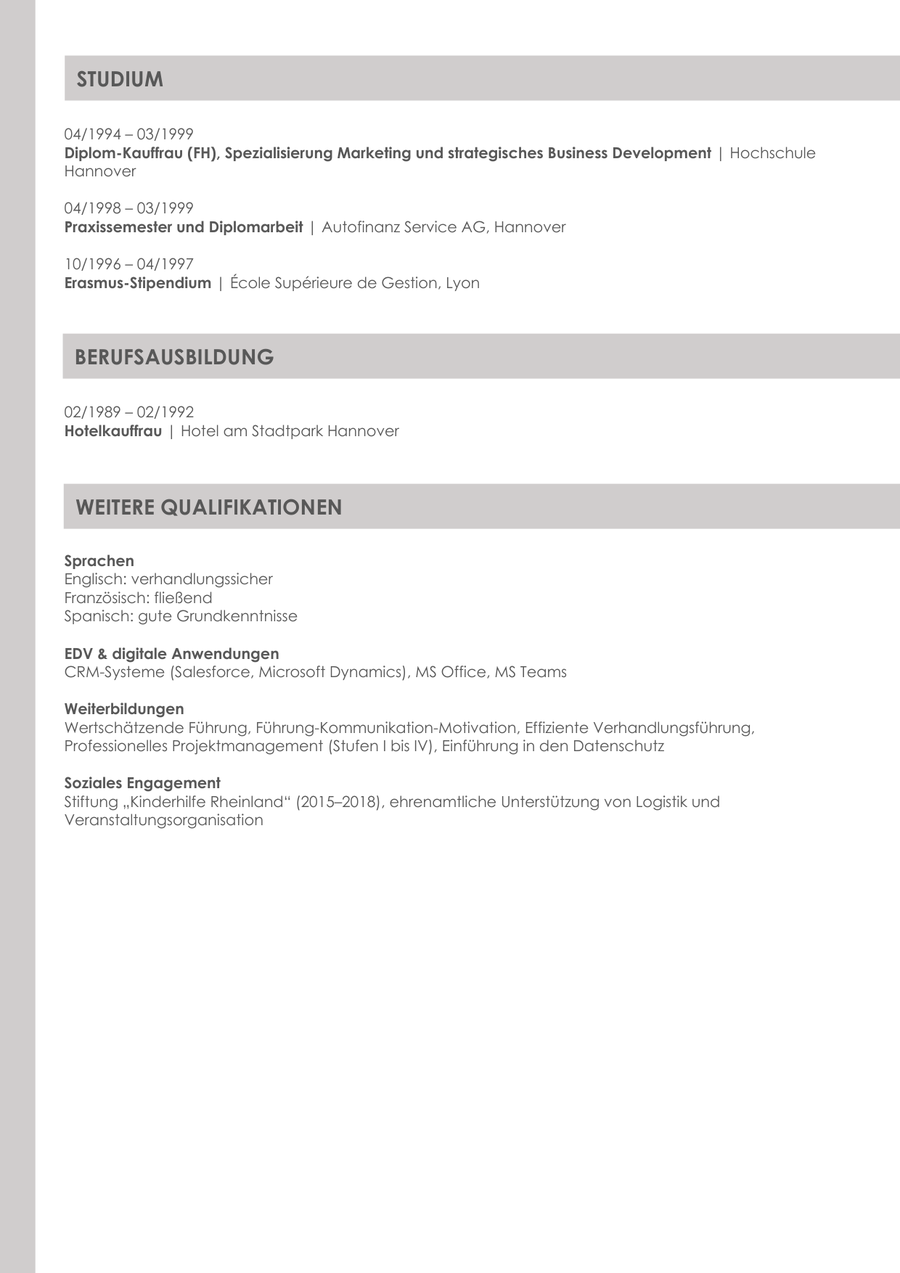 Professionelle Bewerbung von Bewerbung Schreiber, Beispiel 3, Seite 6